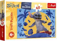 Puzzle pentru copii Trefl din 60 de piese - O zi cu Stitch