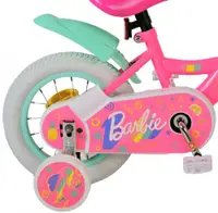 Bicicleta pentru copii EL Barbie 12 inch, frana de mana pe roata fata, scaun si ghidon reglabil, spite metalice, roti gonflabile, stopuri reflectorizante