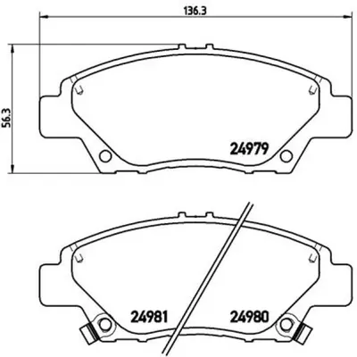 Set placute frana, frana disc BREMBO P 28 050