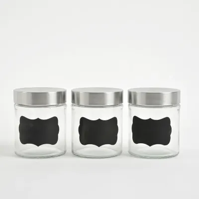 Set 3 borcane din sticla 350 ml