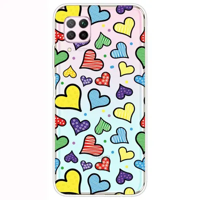 Husa Compatibila cu Huawei P40 Lite model Love Hearts, Silicon, TPU Multicolor Engros