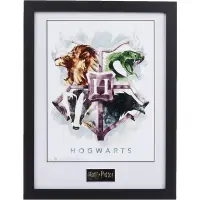 Poster cu Rama Harry Potter - Hogwarts Water Colour (30x40)