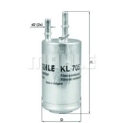 Filtru combustibil MAHLE ORIGINAL KL 705