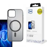 Husa MagSafe pentru Apple iPhone 15, 3MK, Frosty MagCase, Neagra Satinata