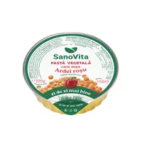 Pasta vegetala tartinabila din linte rosie cu ardei rosu VegieLife, 100g, SanoVita