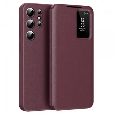 Husa pentru Samsung Galaxy S25 Ultra S938, Techsuit, SmartView, Rosie