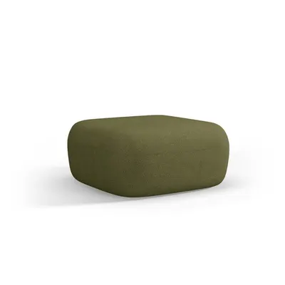 Puf verde cu tapițerie din țesătură bouclé Jenny – Micadoni