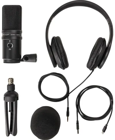 Set casti si microfon Zoom - ZUM-2PMP, negru