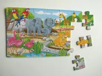 Puzzle cu 24 de piese din lemn -Animale din junglă