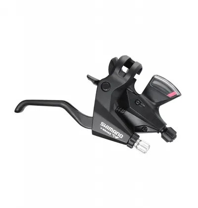 Maneta schimbator frana Shimano Acera ST-M310, montaj stanga, 3 viteze, cablu de schimbator 1800mm stainless, rapidfire plus, 2 degete, pentru V-Brake, culoare Negru