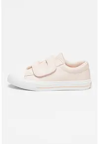 Pantofi sport din piele ecologica cu inchidere velcro - Roz pal