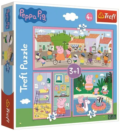 Puzzle Trefl 4 в 1 - Purcelușa Peppa