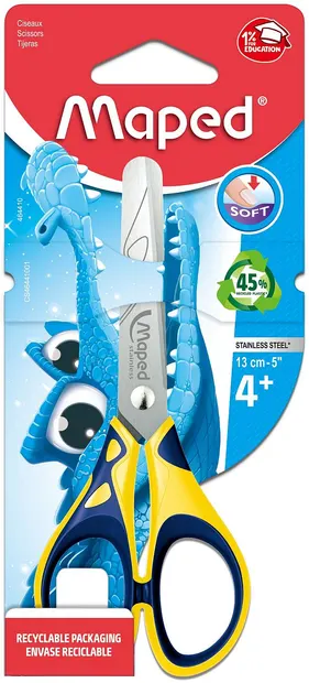 Foarfece pentru copii Maped Essentials Kids - Galben, 13 cm
