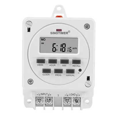 Ceas programator cu siguranta automata incorporata 230V 16A 3600W TM618E-2