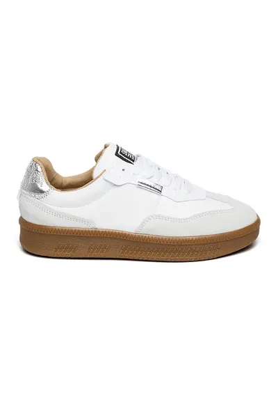 Pantofi sport Euphoria low-cut cu sireturi - Gri deschis/Alb optic/Argintiu