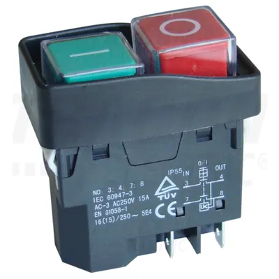 Intr.de sig.cu releu, miniatura, inclichetabil, rama neagra SSTM-03 4PIN, 230VAC, 12A/AC3, IP54, 6,3×0,8