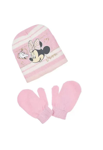 Set caciula si manusi roz - Myszka Minnie sisafzx - Rosu