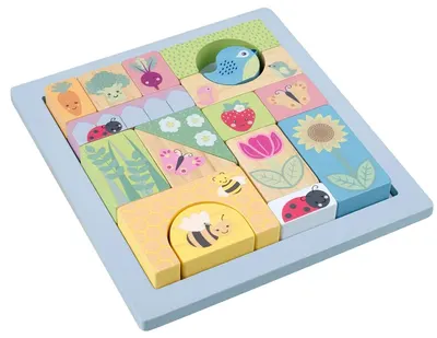 Puzzle educativ Montessori Orange Tree Toys - Grădină
