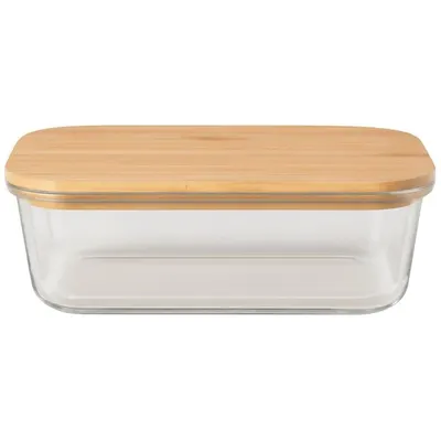 Caserola Alimente, cu Capac, Bambus, 40 x 36 x 26 cm, 640 ml