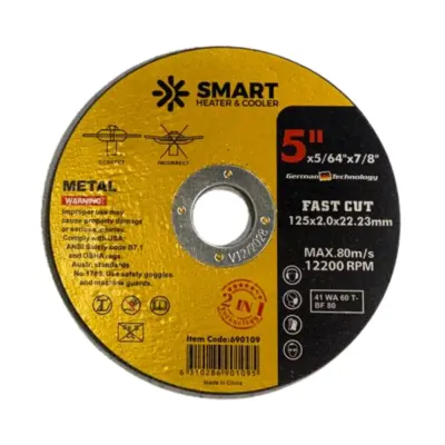 SET 10 BUC - Disc Taiere Inox si Metal T41, 125mm x 2.0mm x 22.23mm-disc plat