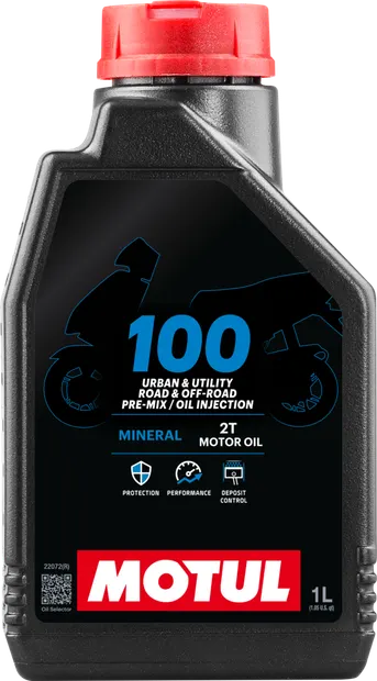 Ulei motor MOTUL 100 2T 1L pentru motociclete si scutere