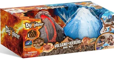 Set educațional Cubic Fun DigXplorer - Vulcan și aisberg