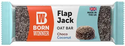 Flap Jack Oat Bar, ciocolată cu cocos, 100 g, Born Winner