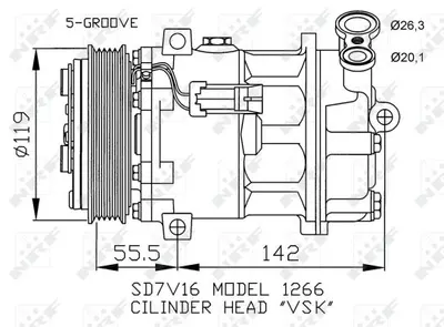 Compresor AC clima OPEL SIGNUM, VECTRA C, VECTRA C GTS 1.6-2.2 intre 2002-2008