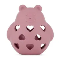 Petite&Mars Bear Basil 0m+ jucărie zornăitoare Dusty Rose 1 buc