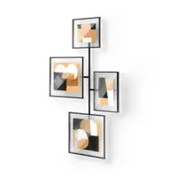 Ramă foto negru-lucios de agățat din metal/din sticlă 57x99 cm Flute – Umbra