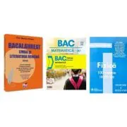 Pachet Bacalaureat 2026. Limba si literatura romana, Matematica si Fizica 100 variante rezolvate