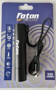 Lanterna Foton Super Z222 LED 5W cu Zoom, Lupa si incarcare USB-C