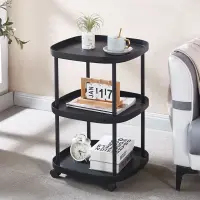 Masuta multifunctionala pe roti 62x39 cm cu 3 niveluri