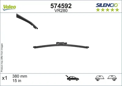 Lama stergator spate (1buc) Silencio 380mm potrivit LAND ROVER RANGE ROVER SPORT II 04.13-03.22