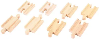 Set din lemn Bigjigs - Mini sine, 8 bucati