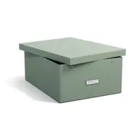 Cutie de depozitare albastru-verde din carton cu capac 34,5x45x18,5 cm Katrin Canvas Paper Laminate – Bigso