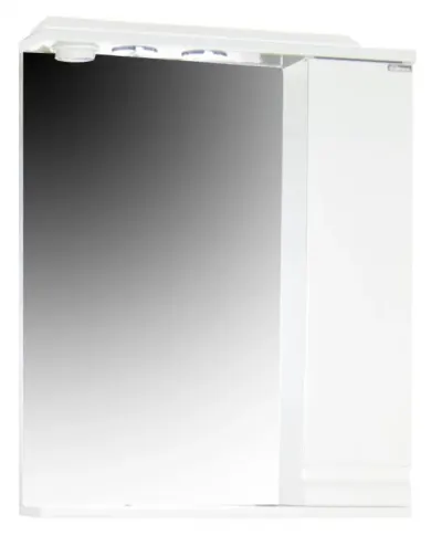 Dulap baie suspendat seria 786 cu oglinda, front MDF, montat, alb, 60x71 cm