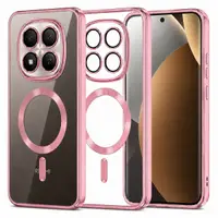 Husa MagSafe pentru Xiaomi Poco M8 Pro / Redmi Note 15 Pro+ 5G, Techsuit, Luxury Crystal, Roz