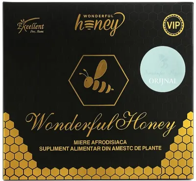 Wonderful Honey - supliment alimentar cu miere pentru performante sexuale masculine - 6 plicuri x 15g