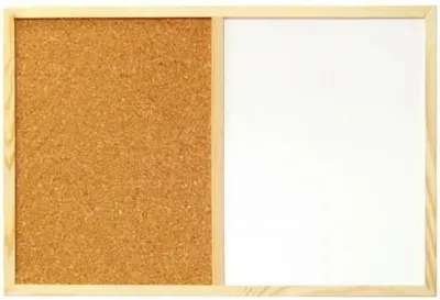 Tabla combinată Bi-Office - 90 x 60 cm, parte magnetică și parte de plută