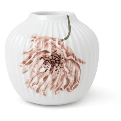 Vază din porțelan Kähler Design Poppy, înălțime 13 cm, alb