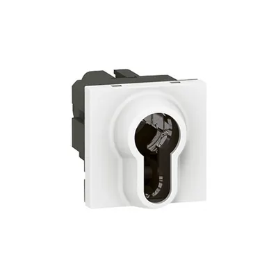 Key push-button Mosaic- 2-position -to be equipped cu key barrel -2 module -alb