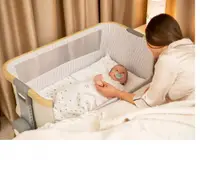 Set lenjerie pentru patut copii cu 5piese KikkaBoo Mini cot Stripy Friends compatibila cu saltea 80x50cm,din bumbac,cearceaf,perna,fata de perna,pilota,fata de pilota cu fermoar