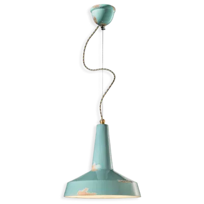 Lustra, lampa suspendata RETRO VAGUE FINISH VIA - VINTAGE AZZURRO C1417
