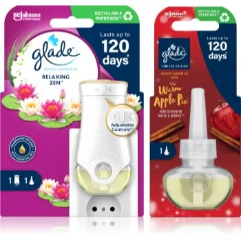 GLADE Electric scented oil Relaxing Zen + Warm Apple Pie ambalaj economic