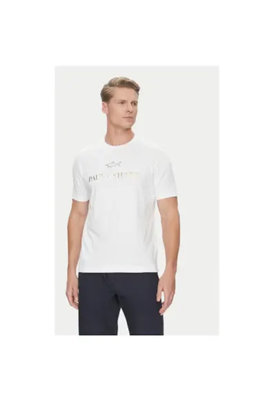 Tricou barbati C0P1239 - Bumbac - Alb - Alb