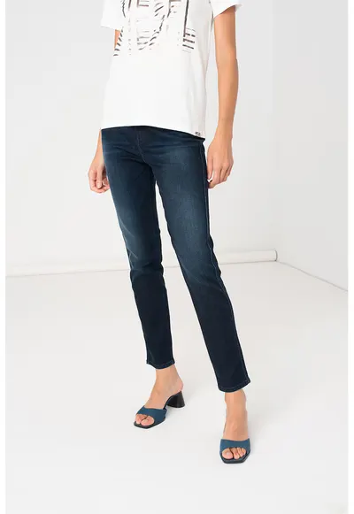 Blugi crop slim fit Babhila - Bleumarin