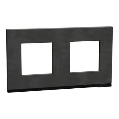 Placa ornament, Unica Pure, doua module, slate