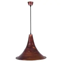 Lustra vintage din cupru CS07CO, finisaj lovitura de ciocan, rustic, diametru 38 cm