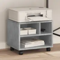 vidaXL Suport pentru imprimantă cu roți, gri beton, 41x32x34,5 cm
